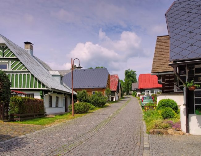 Starkenbach,Old,Street,In,Giant,Mountains,In,Bohemia